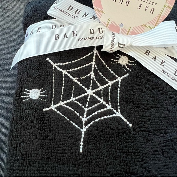 NWT Rae Dunn Embroidered ‘Heebie Jeebies’ Hand Towels Set of 2 - Picture 2 of 8